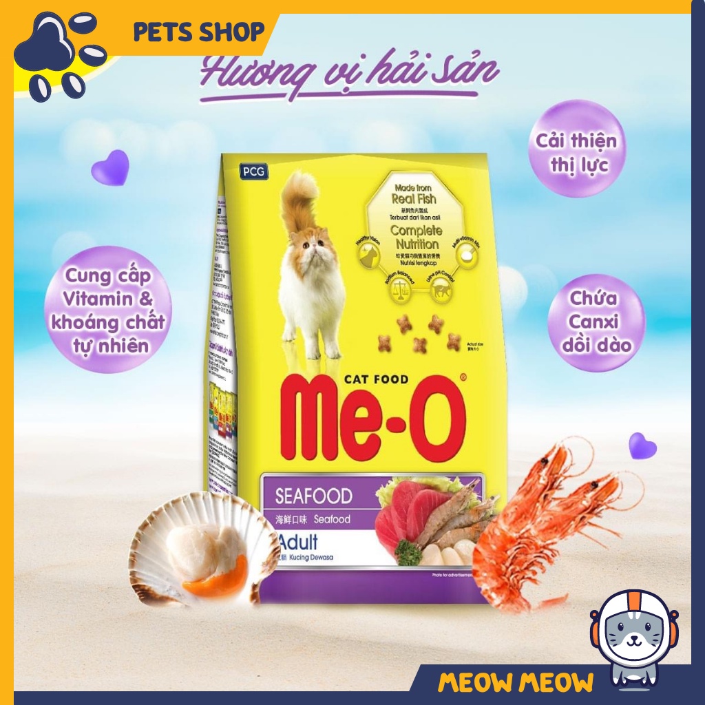 Hạt cho mèo MEO | Túi 350gr | Hạt cho mèo trưởng thành xuất sứ Thái Lan.