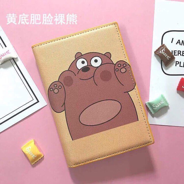 (Combo 3 ví) VÍ ĐỰNG HỘ CHIẾU WE BEAR BARE