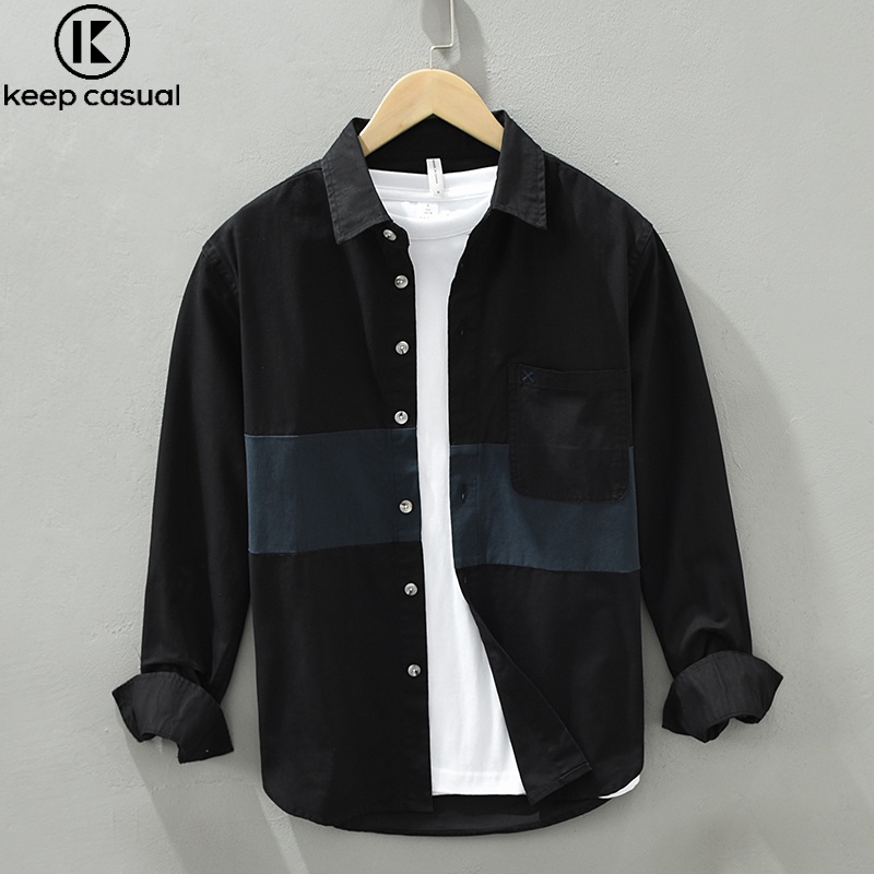 Áo Sơ Mi Cotton Tay Dài Dáng Rộng Phong Cách Thời Trang Nhật Bản 2022