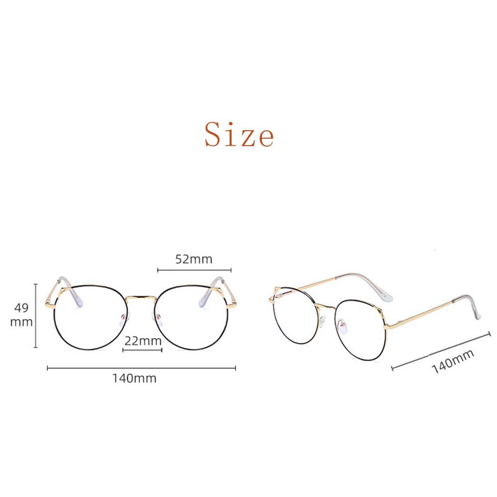 Kính Mát Gọng Kim Loại Chống Ánh Sáng Xanh Phong Cách Hàn Quốc Thiết Kế Thời Trang Cho Nữ