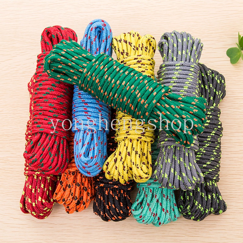 Dây Phơi Quần Áo Ngoài Trời 10M Bằng Nylon Màu Sắc Ngẫu Nhiên