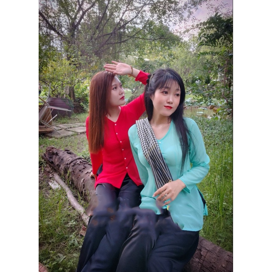 BÀ BA TRƠN, CỔ TIM , LẺ ÁO, LẺ QUẦN VẢI CHIFFON THOÁNG MÁT