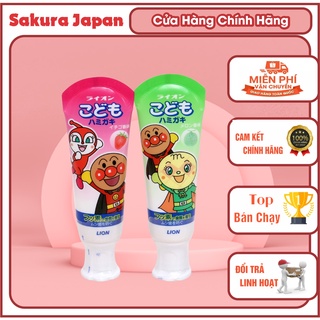 Kem đánh răng trẻ em Lion 40g Nhật Bản an toàn có thể nuốt được
