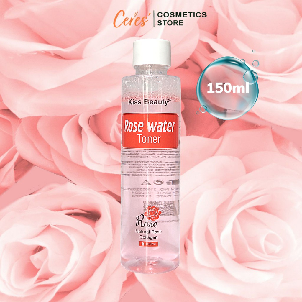 Nước Hoa Hồng Rose Water Toner Kiss Beauty Cấp Ẩm Cân Bằng Da 150ml | BigBuy360 - bigbuy360.vn