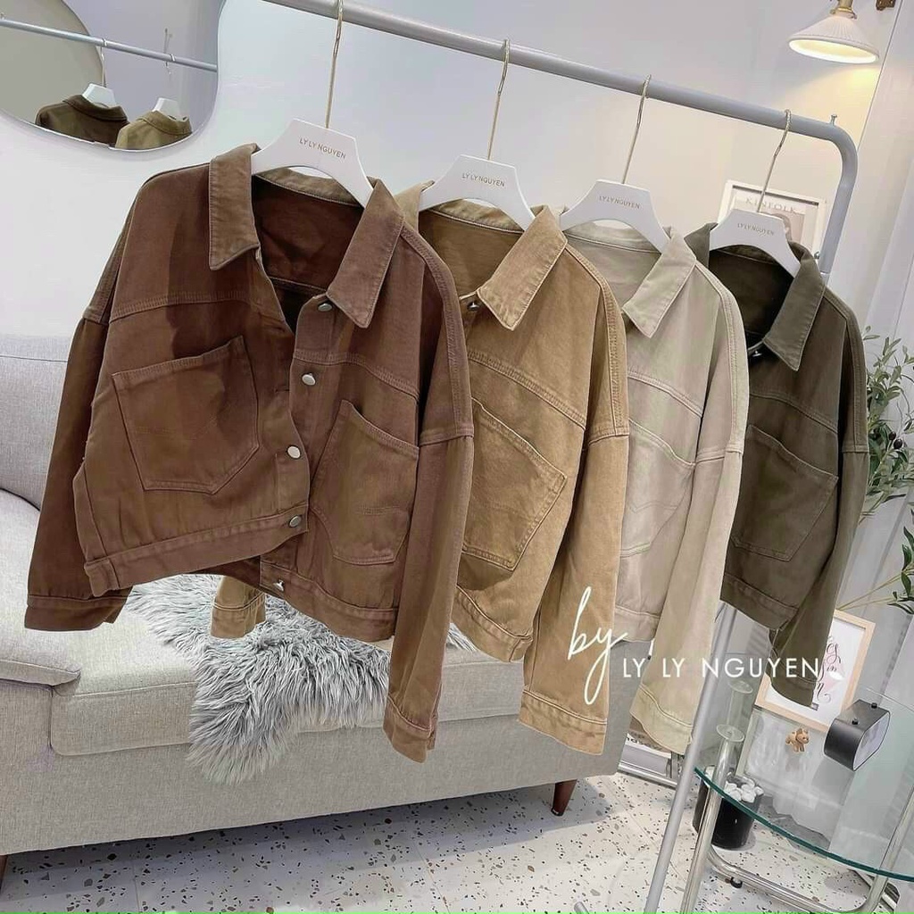 Áo Khoác Nữ,Áo Khoác Kaki Túi Hộp,Chất Kaki Cao Cấp Phong Cách Thời Trang Hàn Quốc 2021. | BigBuy360 - bigbuy360.vn