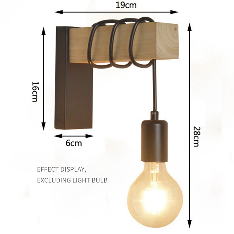 Đèn Gắn Tường Khung Gỗ Sáng Tạo