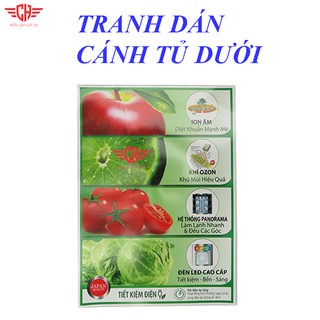 TEM DÁN TỦ LẠNH PANASONIC KHỔNG LỒ NỀN XANH