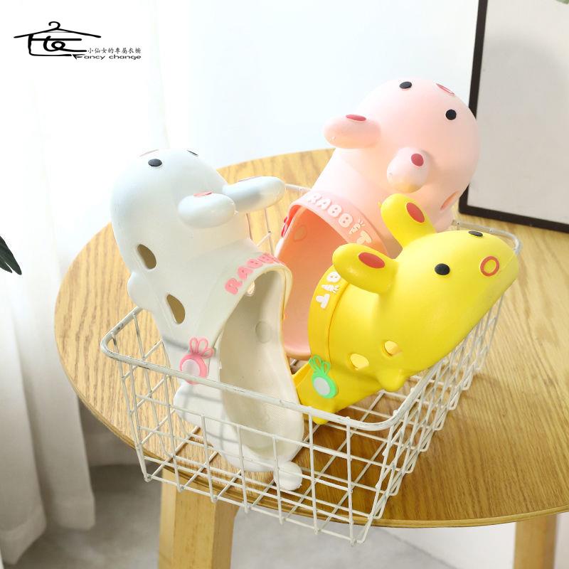 Dép Sandal Đục Lỗ Chống Trượt Hình Thỏ Hoạt Hình Dễ Thương Thời Trang Mùa Hè Cho Nữ