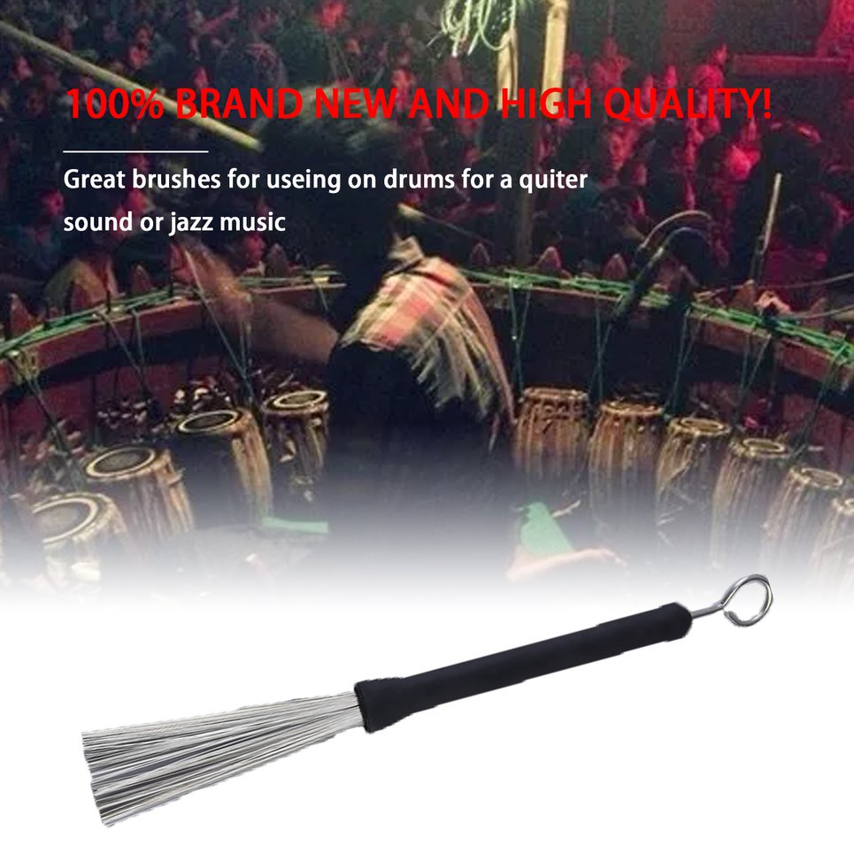 Durable Rubber Handle Metal Wire Drum Throw Retractable Brushes Sticks