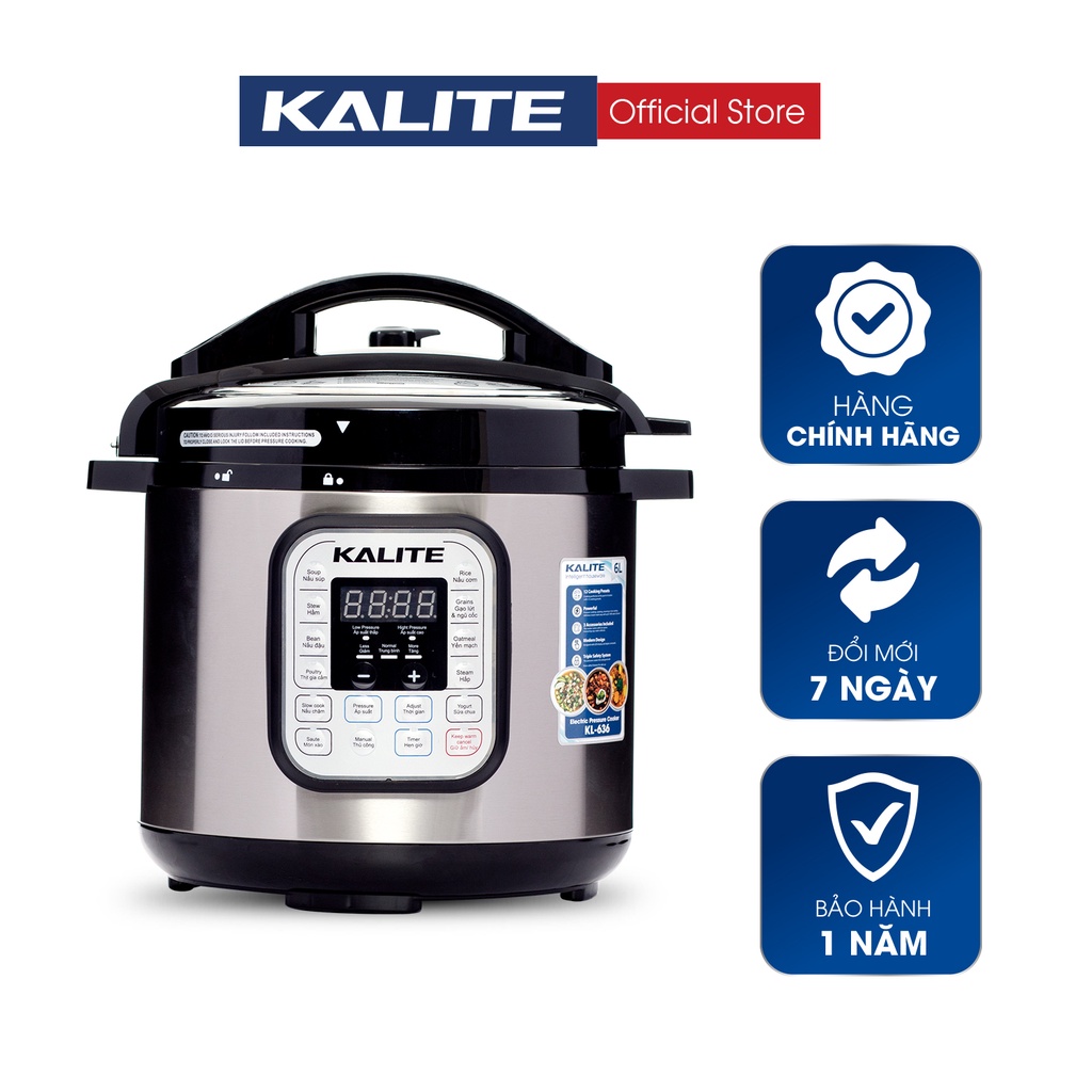 Nồi áp suất điện đa năng Kalite KL636 dung tích 6L, 950W 10 chế độ nấu hầm đa năng