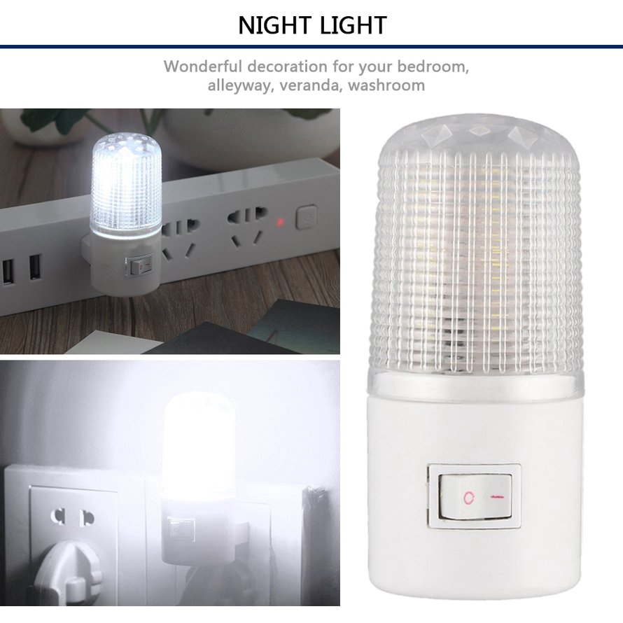 Đèn ngủ LED 4 bóng gắn tường phích cắm US cao cấp tiện dụng