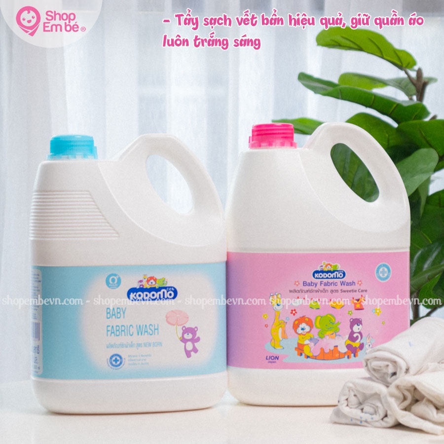 Nước Giặt Kodomo An Toàn Cho Bé Dạng Chai 3000ml Xanh, Hồng
