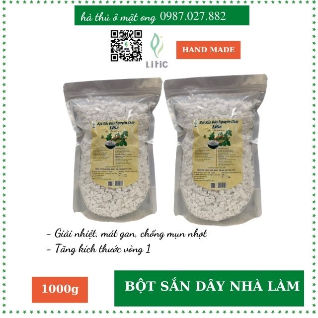 Bột Sắn Dây Nguyên Chất Loại Đặc Biệt 1kg, Tinh Bột Sắn Dây Sạch Mịn, Thơm Ngon BSD2 RENEVA LỜI HỨ