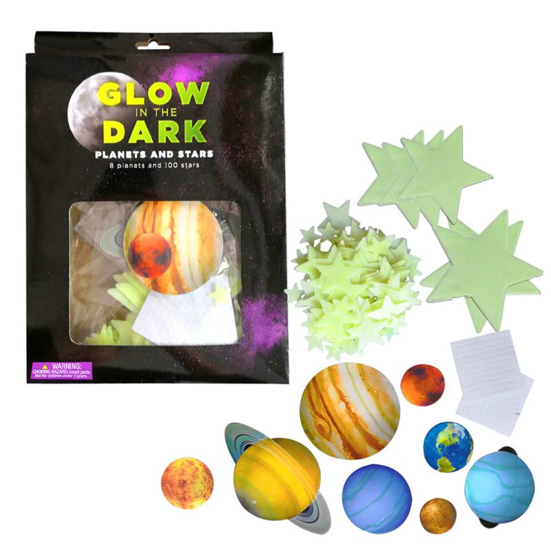 Set 100 Miếng Dán Tường Hình Ngôi Sao Dạ Quang Trang Trí