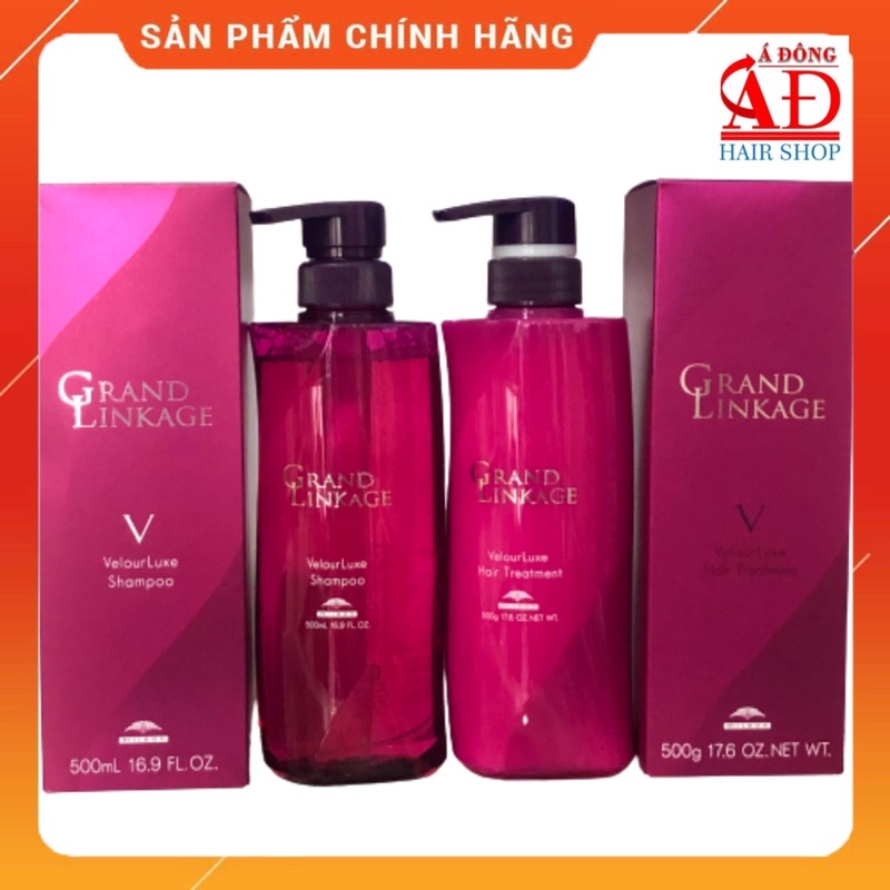 [+Tặng mũ trùm] DẦU GỘI XẢ MILBON GRAND LINKAGE VELOUR LUXE DÀNH CHO TÓC DÀY THÔ CỨNG 500ML