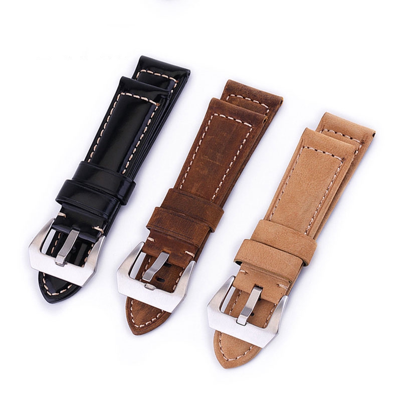 Watchbands 20mm 22mm 24mm 26mm High-end retro Calf Leather Watch band Watch Strap with Genuine Leather Straps