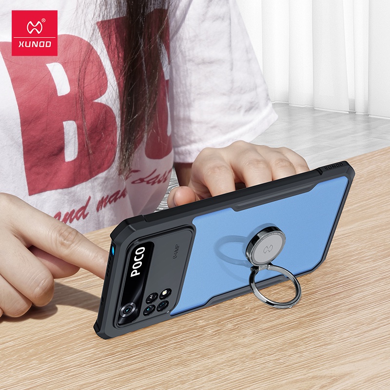 Ốp lưng Xiaomi Poco M4 Pro 4G Có Chủ sở hữu Túi khí Xundd Ốp lưng chống sốc Ốp lưng trong suốt Có vòng cho Xiaomi Poco M4 Pro 4G