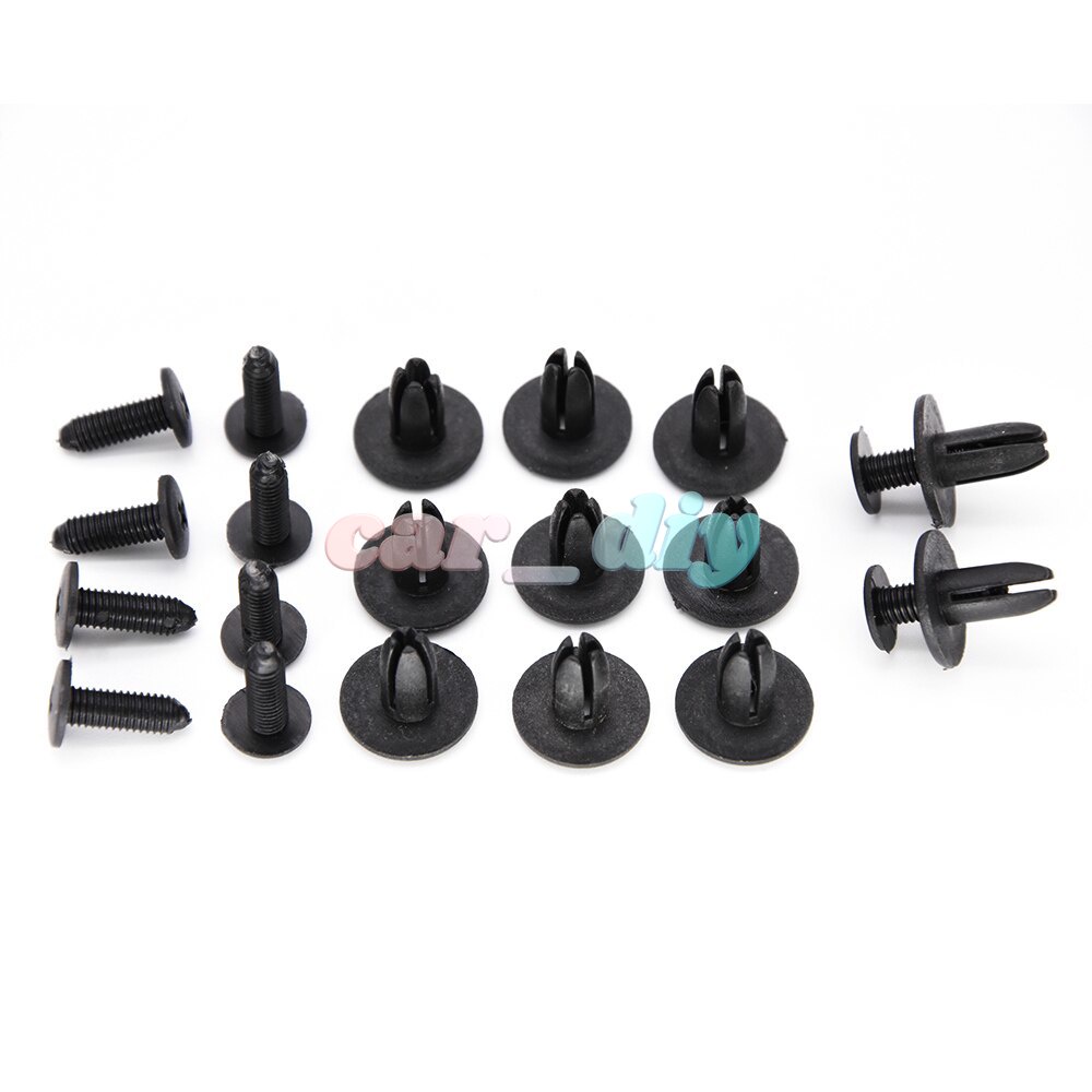 Set 50 Đinh Tán Nhựa 6mm Màu Đen Chuyên Dụng Cho Xe Hơi