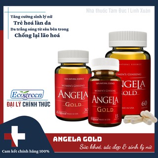 SÂM ANGELA GOLD - VIÊN UỐNG SINH LÝ NỮ ECOGREEN - HỘP 15, 30, 60 VIÊN