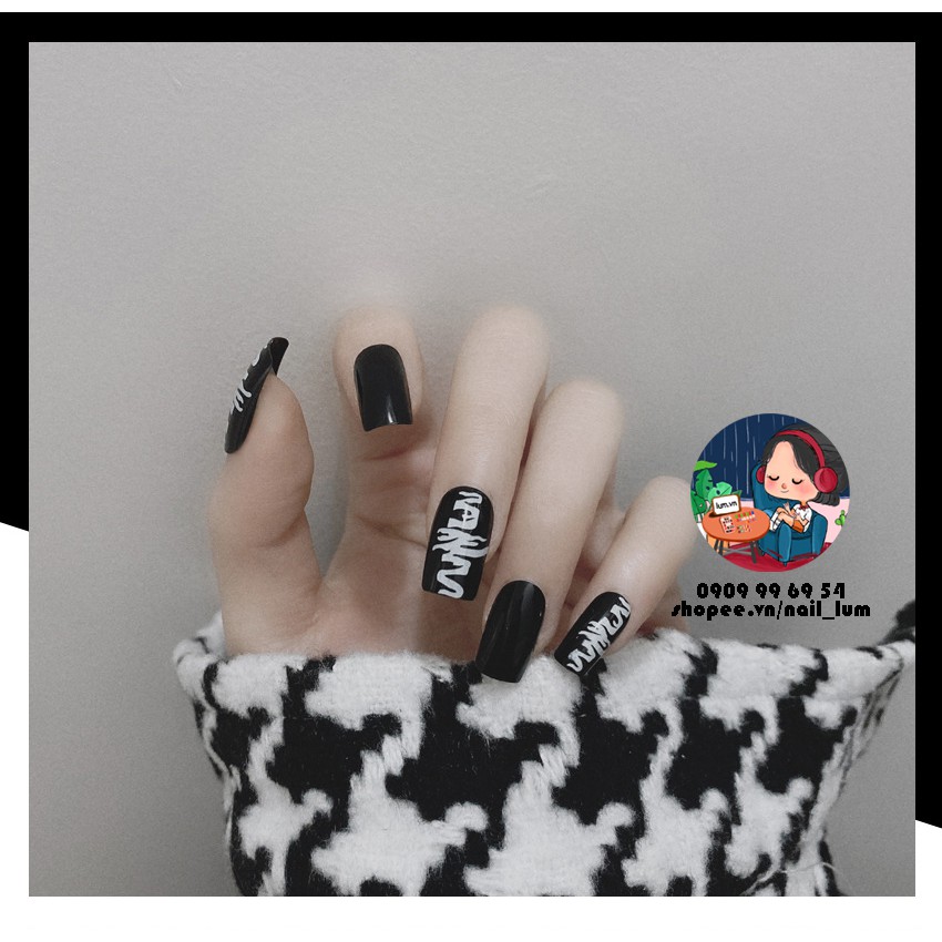 Móng Giả - Nail Dài - Hoa Văn [Sẵn Keo - Đóng Hộp 24 Mẫu Đủ Size]