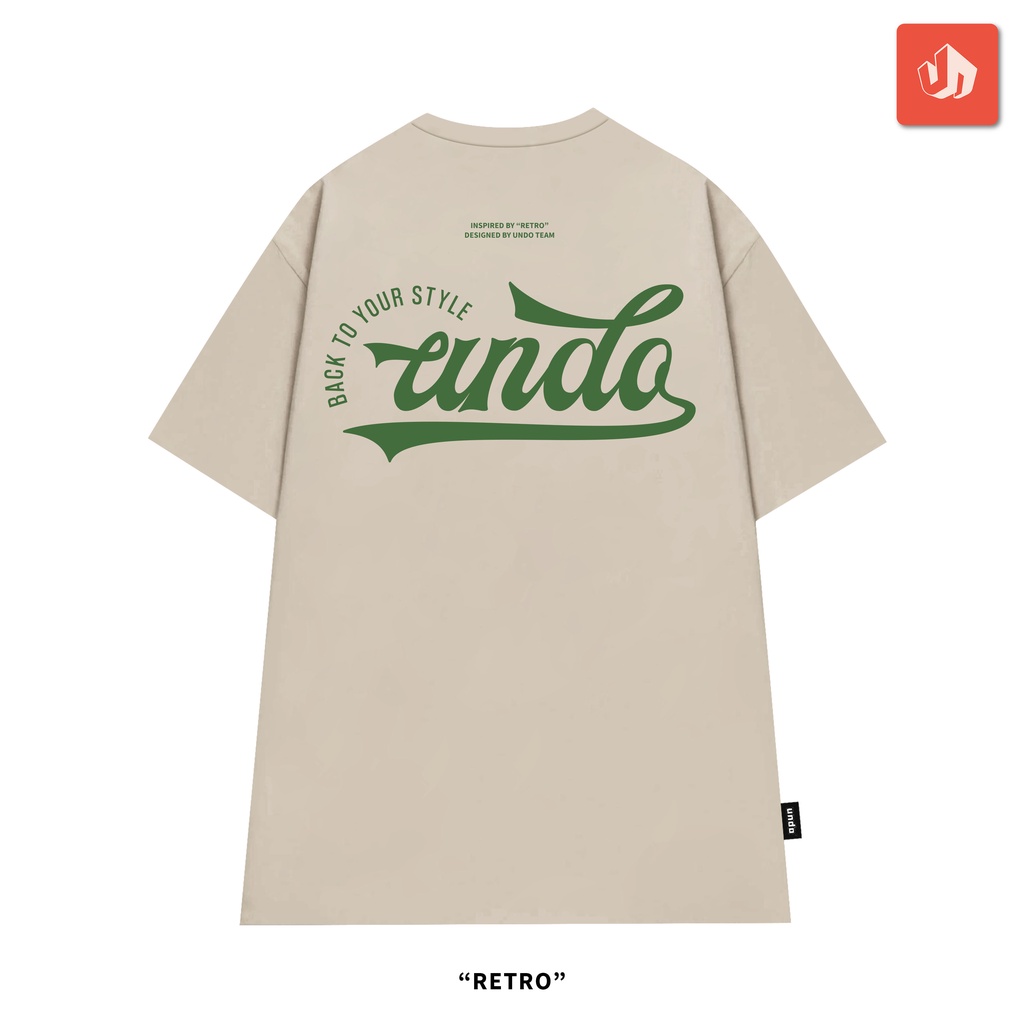 Áo Thun Unisex Undo Retro Màu Beige 100% Cotton - Local Brand Chính Hãng