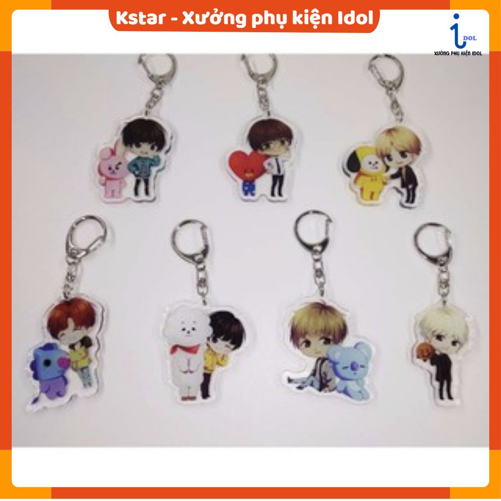 Móc khoá mika thành viên Bangtan chibi 2