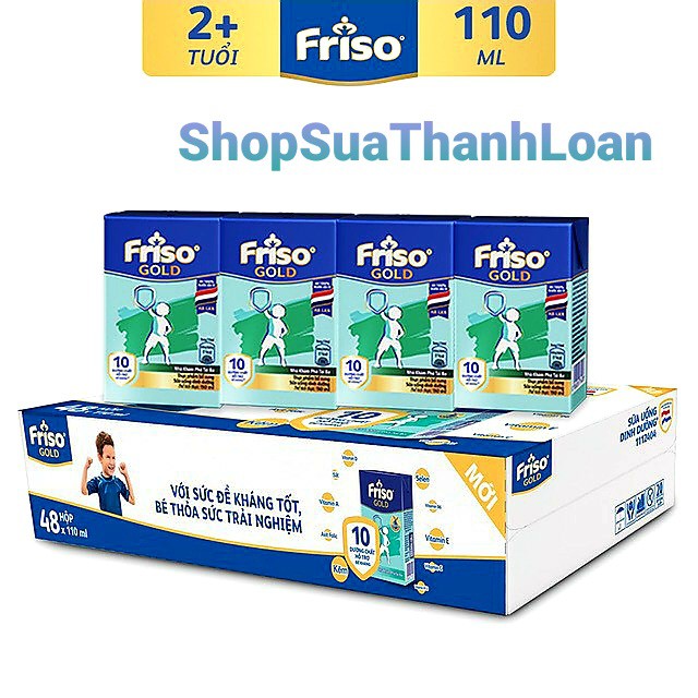 [Mã 267FMCGSALE giảm 8% đơn 500K] [HSD T11-2021] Thùng 48 hộp Sữa uống dinh dưỡng Friso Gold (110ml)