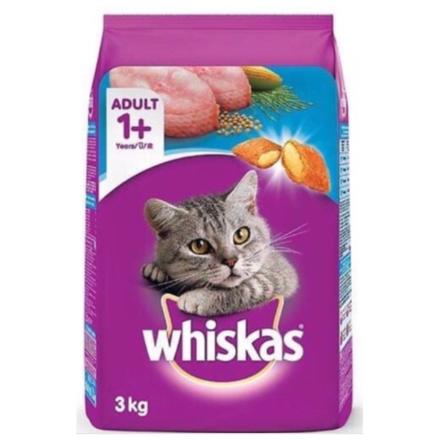 Thức ăn hạt cho mèo trưởng thành Whiskas 3kg