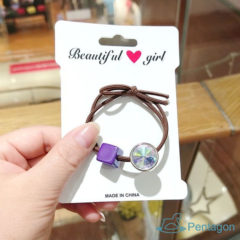 Dây Buộc Tóc Cao Su Đính Đá Thời Trang Đơn Giản