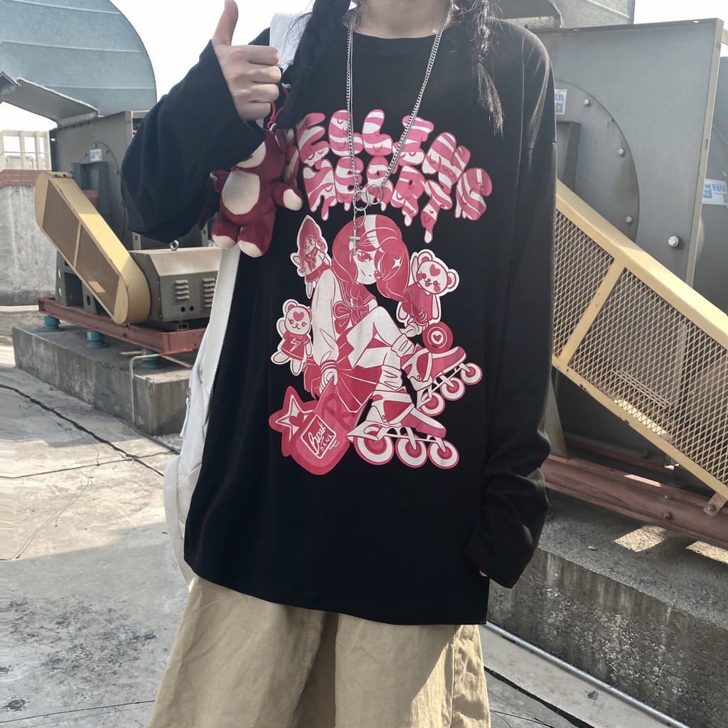 Áo thun tay dài form rộng NEKO.SG, Áo thun Streetwear SWT12