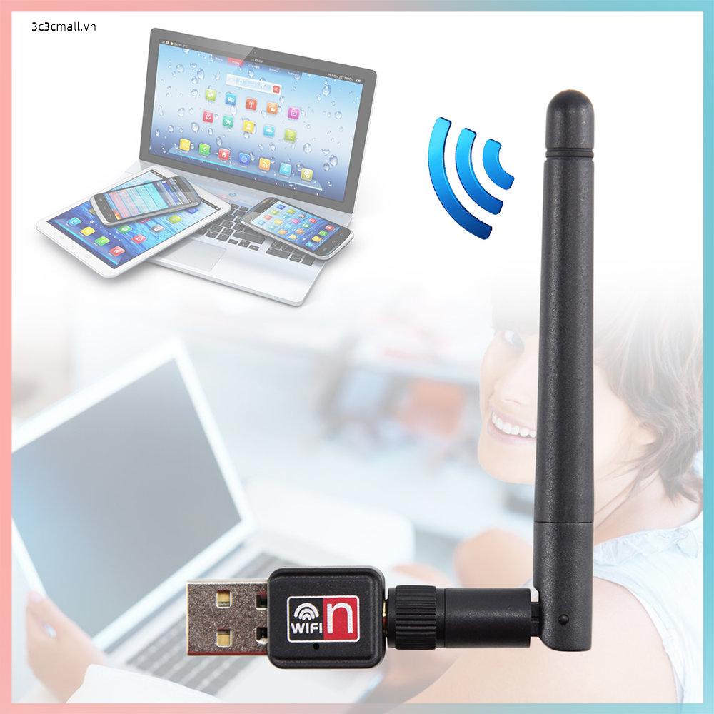 ✨chất lượng cao✨Mini USB 150M 150Mbps Wireless LAN Adapter 802.11b/n/g WiFi w/ 2dBi Antenna