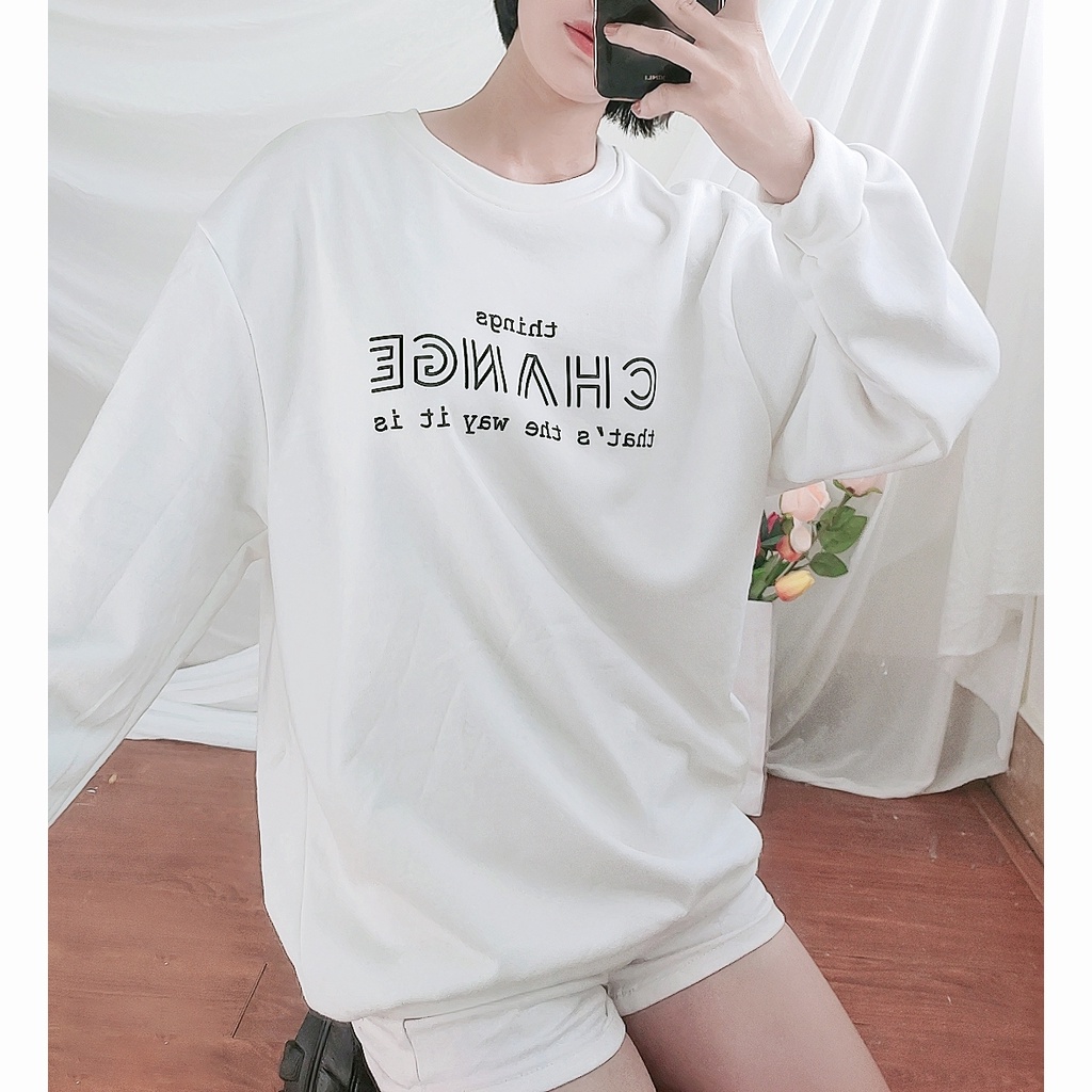 Áo Sweater CHANGE, áo hoodie form rộng SW001