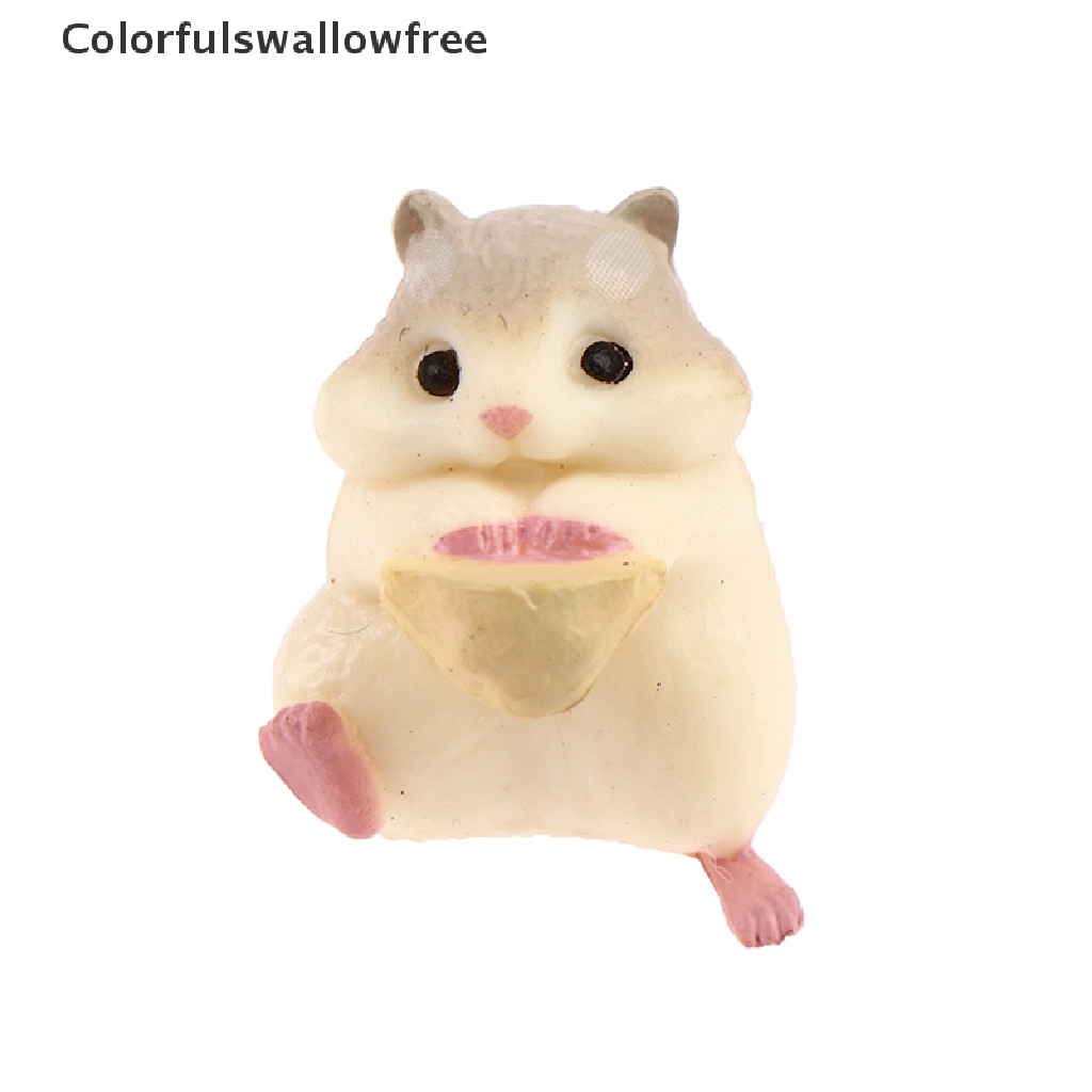 Colorfulswallowfree Doll house Hamster Eatting Desserts Hamburger Food Mini Decoration Toys BELLE