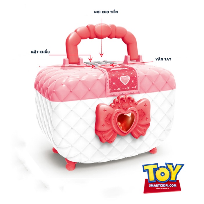 - Két sắt vân tay mini tiết kiệm tiền - Mẫu hình hộp trang điểm siêu dễ thương - Quà tặng cho bé