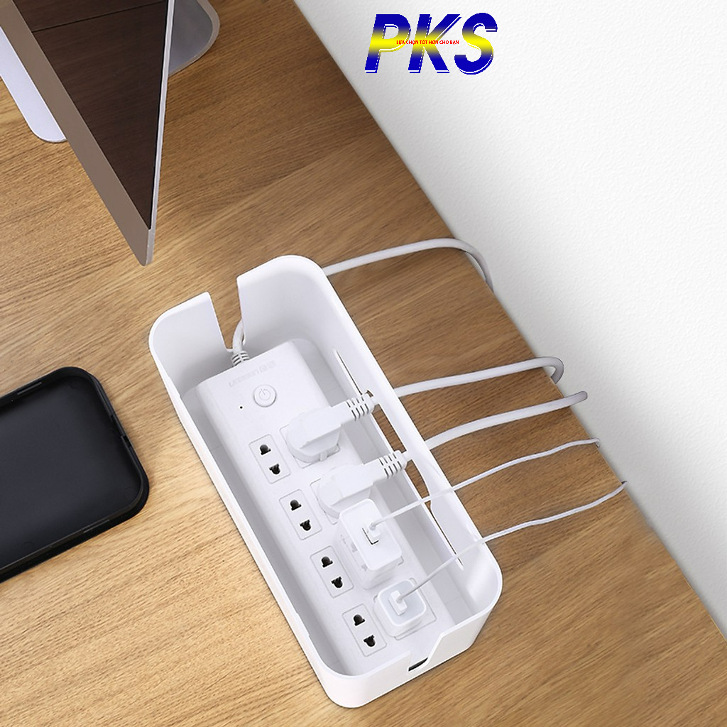Hộp nhựa đựng ổ cắm điện UGREEN 30397 - Sắp xếp dây gọn gàng, bảo vệ an toàn cho trẻ em, nhựa ABS siêu bền và chống cháy