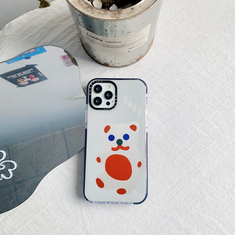 Ốp điện thoại Casetify bằng silicon TPU mềm in hình gấu thích hợp cho iPhone 7 8 Plus X