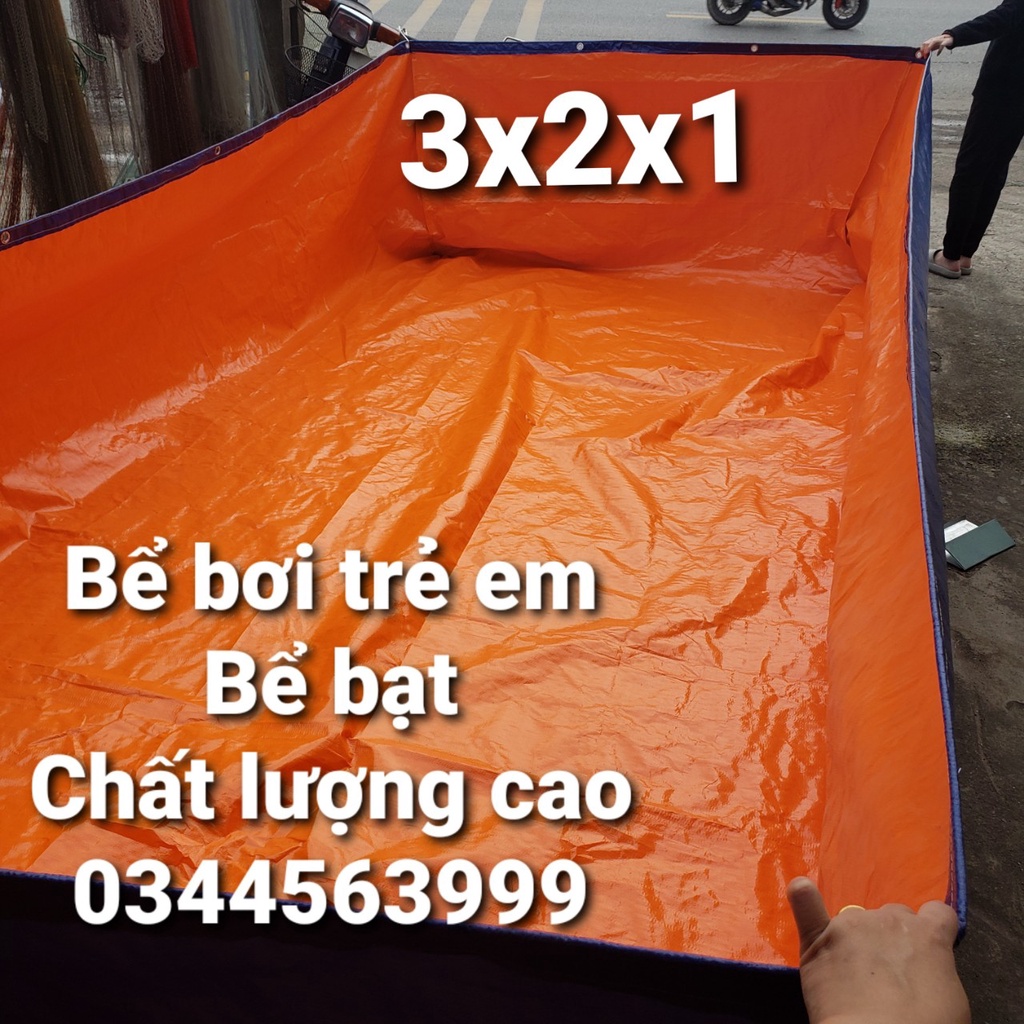 Bể bơi cho trẻ em, bạt dày cao cấp,  kích thươc 2x1x0,5 - 2x1x1 - 2x2x1 - 2x2x0,5 - 3x2x1 - 3x2x0,5  - 4x2x1 - 4x2x0,5