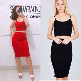 SET ÁO DÂY VÀ CHÂN VÁY BÚT CHÌ