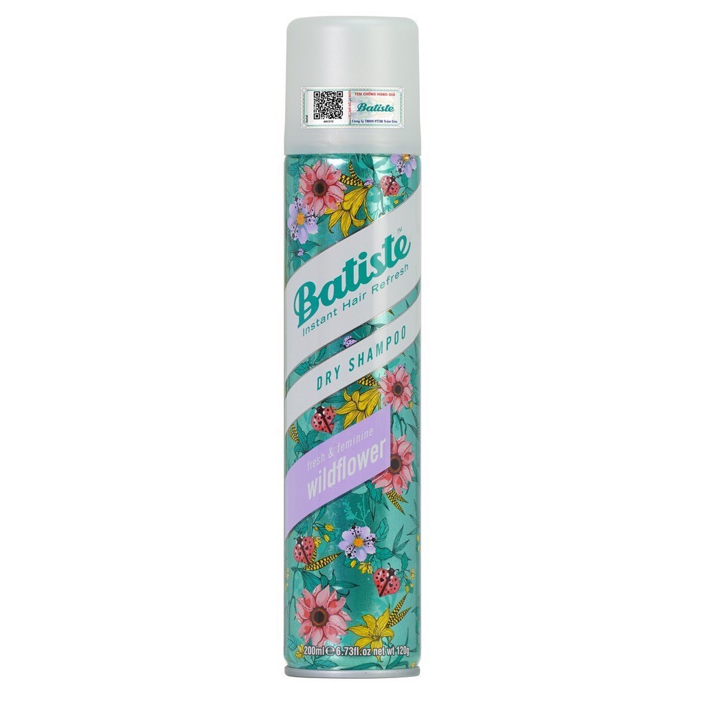 Chai to Dầu gội khô Batiste Dry Shampoo 200ml