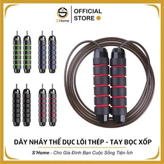 Dây Nhảy Tập Thể Dục Thể Thao Giảm Cân Lõi Thép Tay Bọc Xốp | S'Home