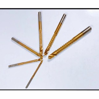 Bộ 6 chiếc mũi khoan cưa gỗ,nhựa, mica, nhôm, đồng, sắt mỏng 3-8mm phủ titan