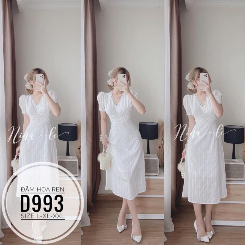 Đầm big size hoa ren từ 60kg-90kg