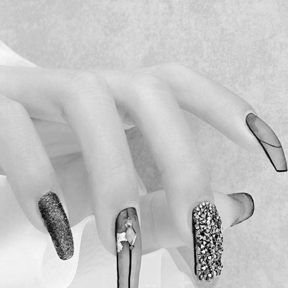 Phụ Kiện Trang Trí Móng Tay Màu Sắc Lấp Lánh Xinh Xắn|Trang Sức Vòng Cổ