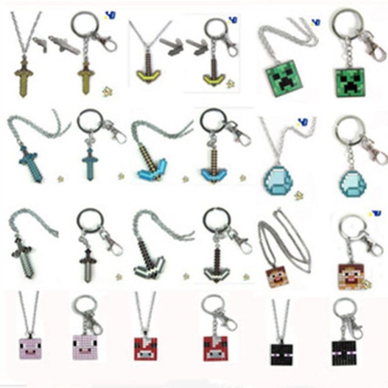 Vòng cổ / Móc Khóa Hình Quái Vật Hoạt Hình Minecraft 4cm