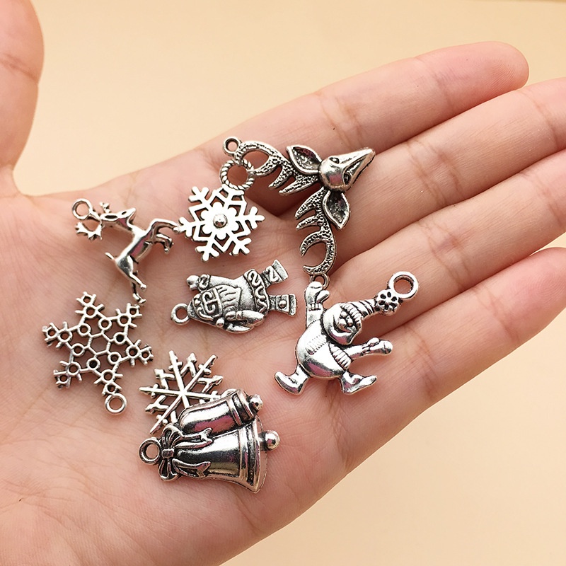 Set 50 Mặt Vòng cổ Hợp Kim Bạc Hình Giáng Sinh Dễ Thương