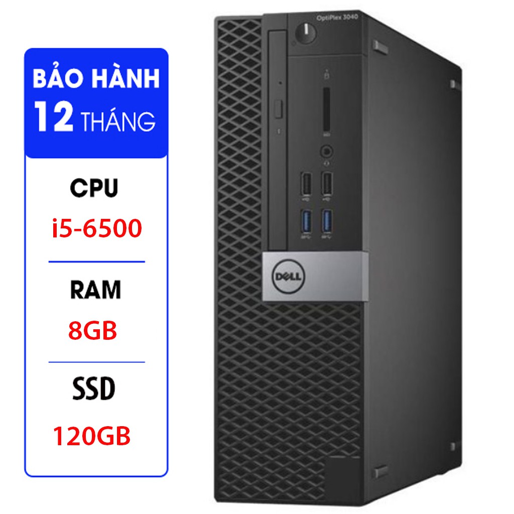 Case máy tính Dell Optiplex 3040 SFF core i5 6500 ram 8Gb SSD 120Gb. quà Tặng. Bảo hành 24 tháng. Hàng Nhập Khẩu