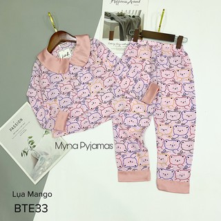 Bộ pijama bé gái chất lụa mango mềm mịn