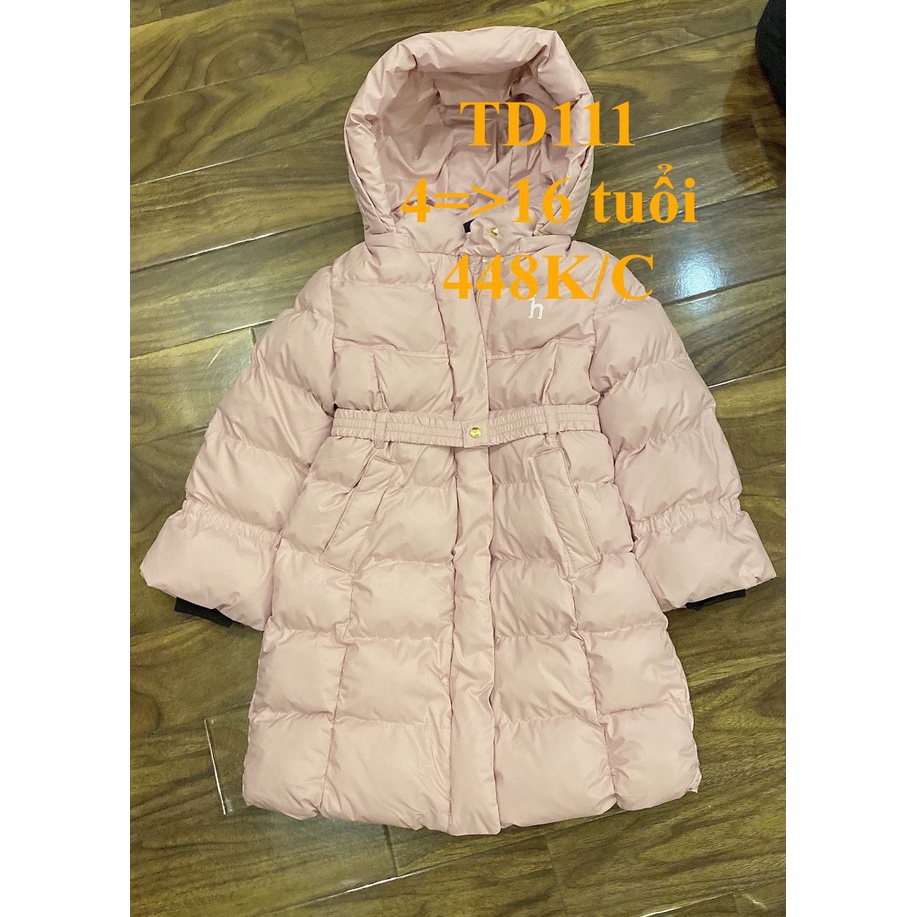 * Mã TD111: Parka dáng dài bé gái xuất hàn hàng VNXK siêu hot.