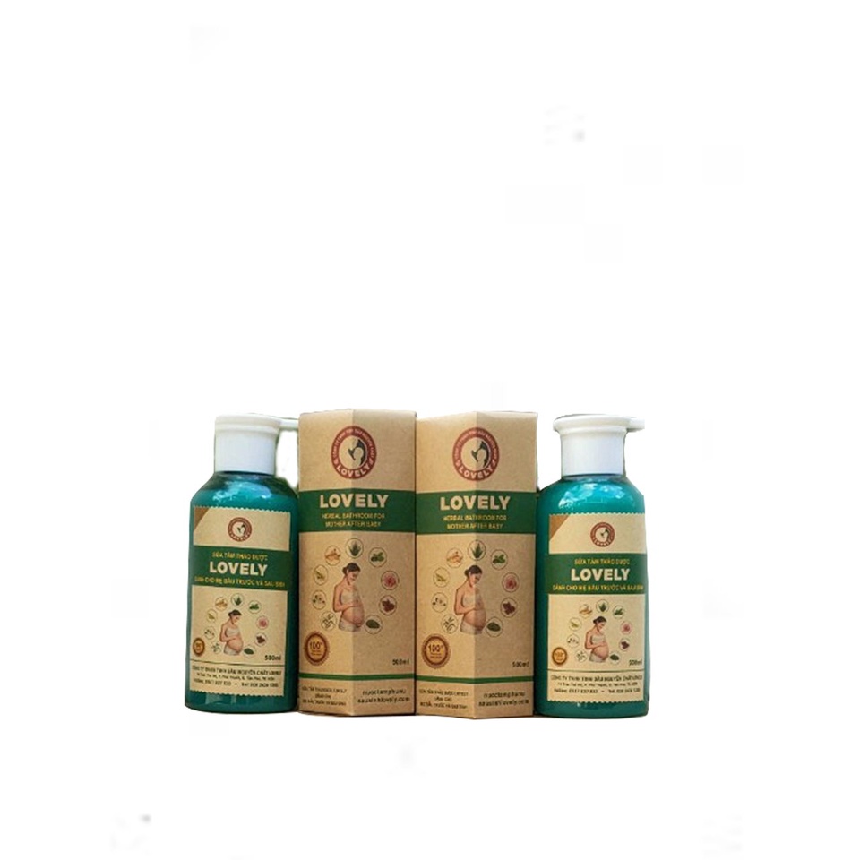 Sữa tắm 100% thảo dược Lovely dành cho mẹ bầu trước và sau sinh 500ml