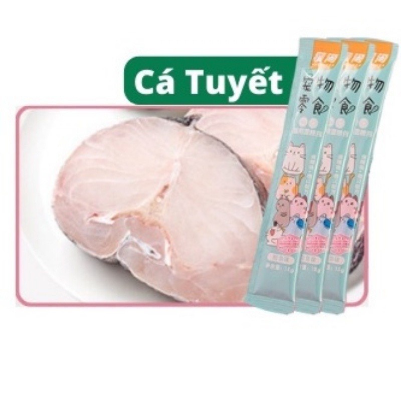 Combo 10 thanh Súp thưởng Sakura cho mèo 15g thơm ngon bổ dưỡng - Zippopet